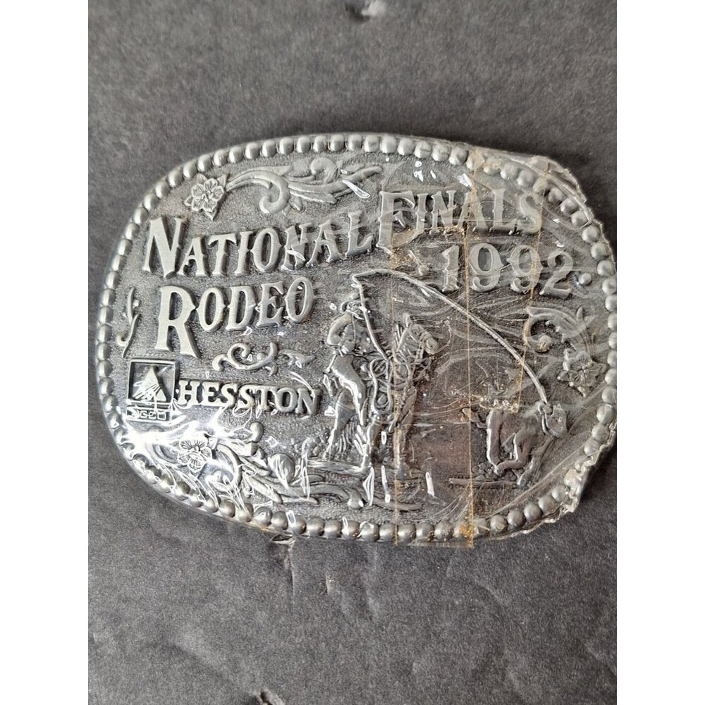1992 HESSTON National Finals  Rodeo Belt Buckle NOS NEW - Picture 3 of 4